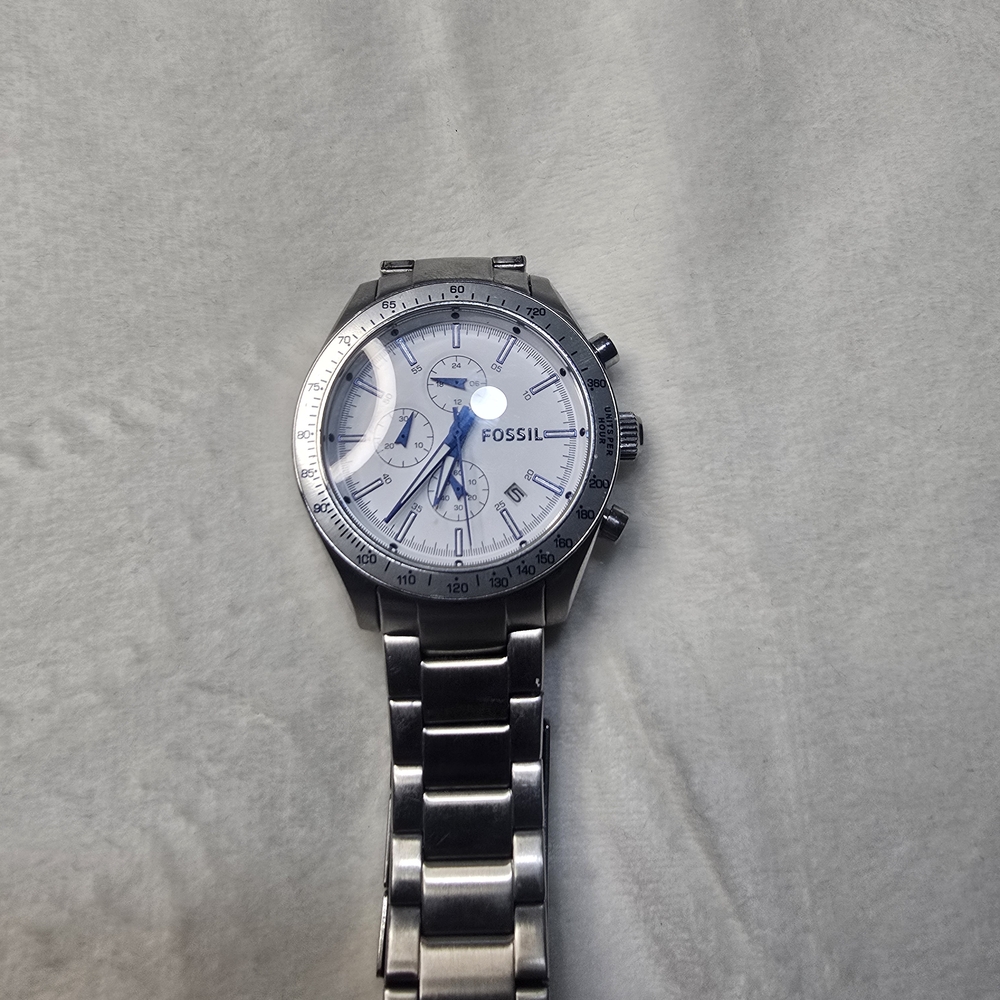 Fossil Silver and White Men's Watch